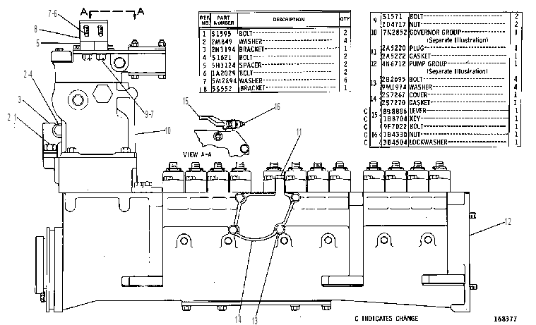 Регулятор и ТНВД 4N8295 CAT