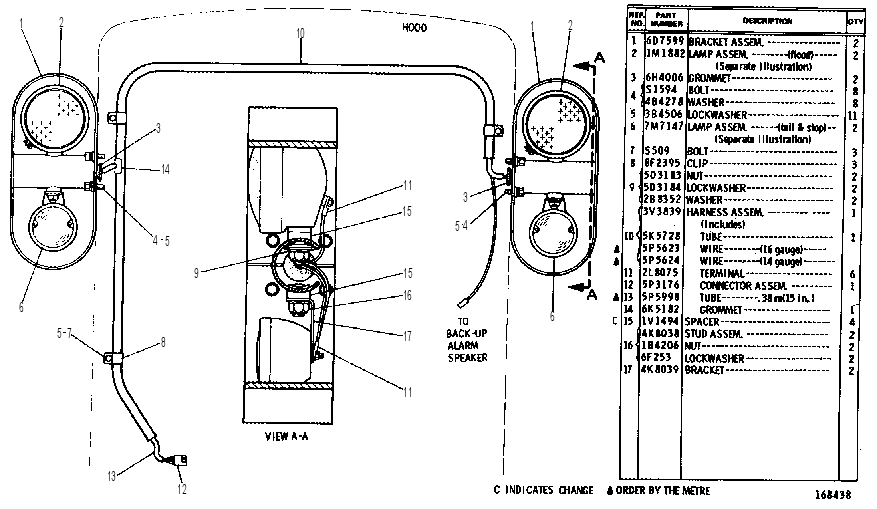 REAR LIGHTING GROUP 3V3586 CAT