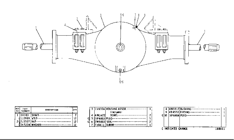 AXLE GP-FIXED 1V4945 CAT