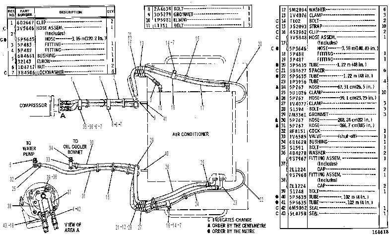 Трубопроводы кондиционера 1V7302 CAT