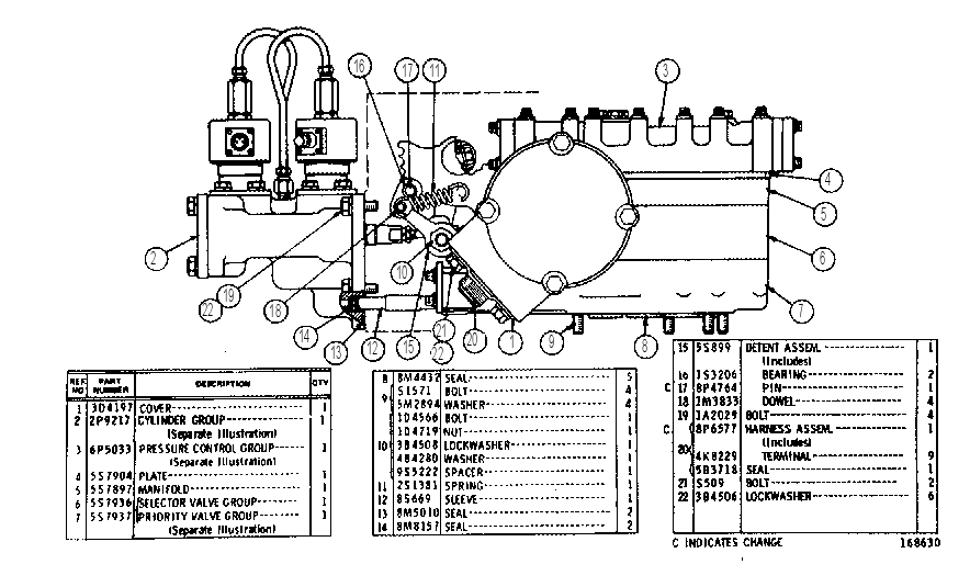 TRANSMISSION HYDRAULIC CONTROL GROUP 6P5034 CAT