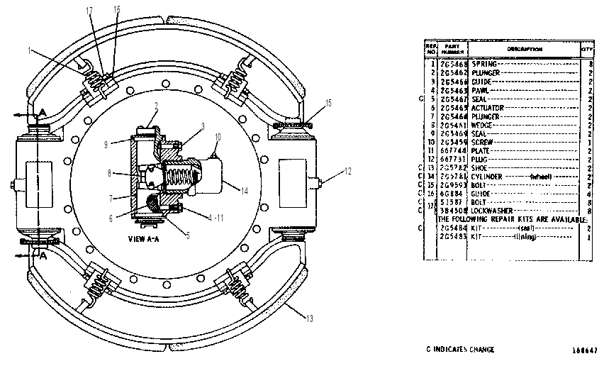 BRAKE ASSEMBLY--R.H.,BRAKE ASSEMBLY--L.H. 9D1628 CAT