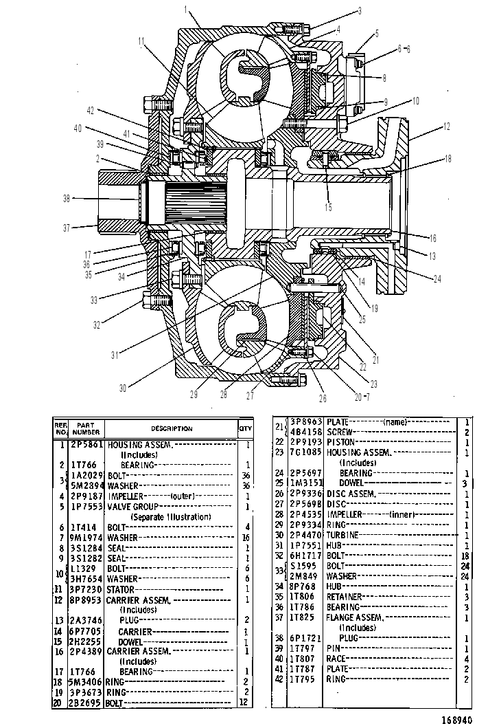 TORQUE CONVERTER GROUP 7G1086 CAT