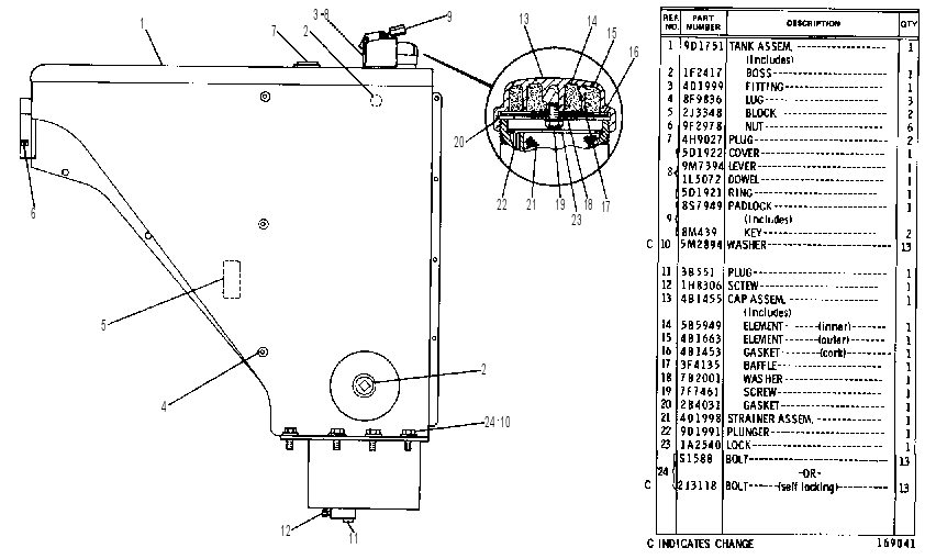 FUEL TANK GROUP 9D1750 CAT
