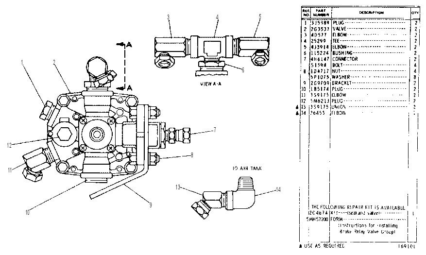 RELAY VALVE GROUP 2G9713 CAT