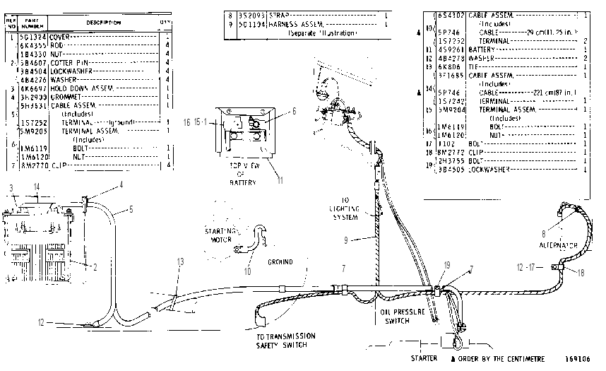Аккумулятор с проводкой 5G0361 CAT