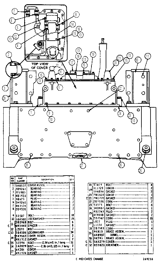 STEERING CLUTCH AND BEVEL GEAR CASE AND COVERS GROUP 5K6171 CAT