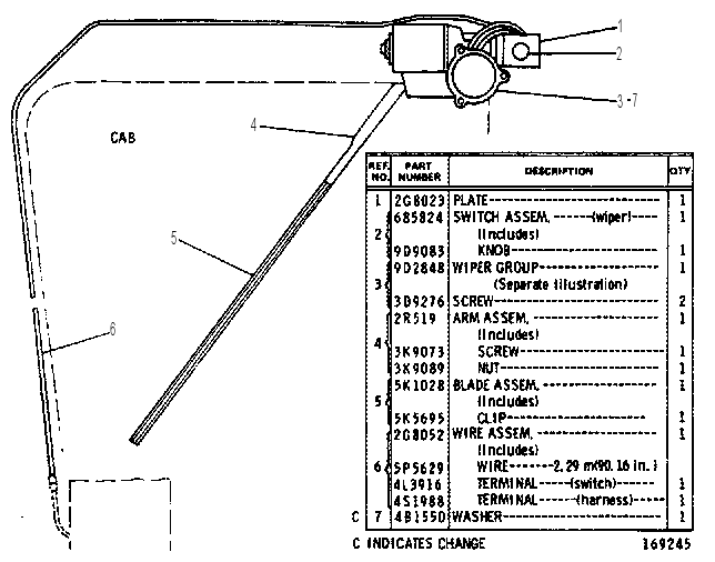 WINDSHIELD WIPER GROUP-REAR 2G8010 CAT