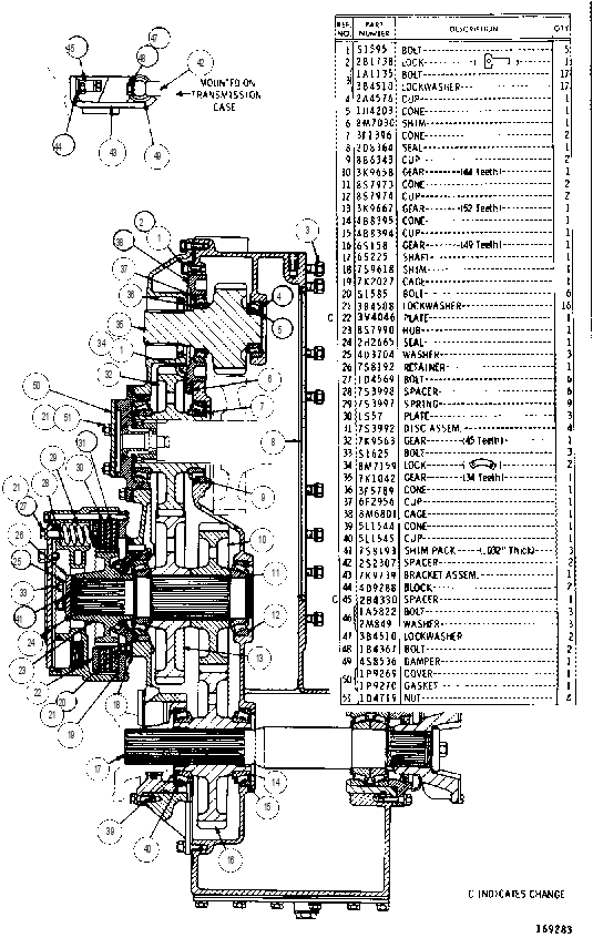 TRANSFER GEARS 4S1484 CAT