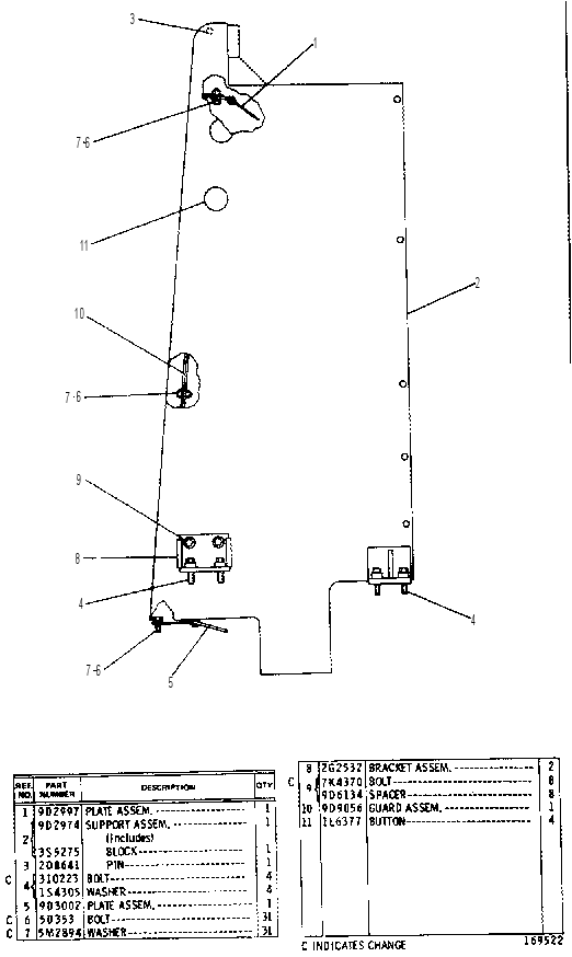 RADIATOR GUARD GROUP 9D4990 CAT