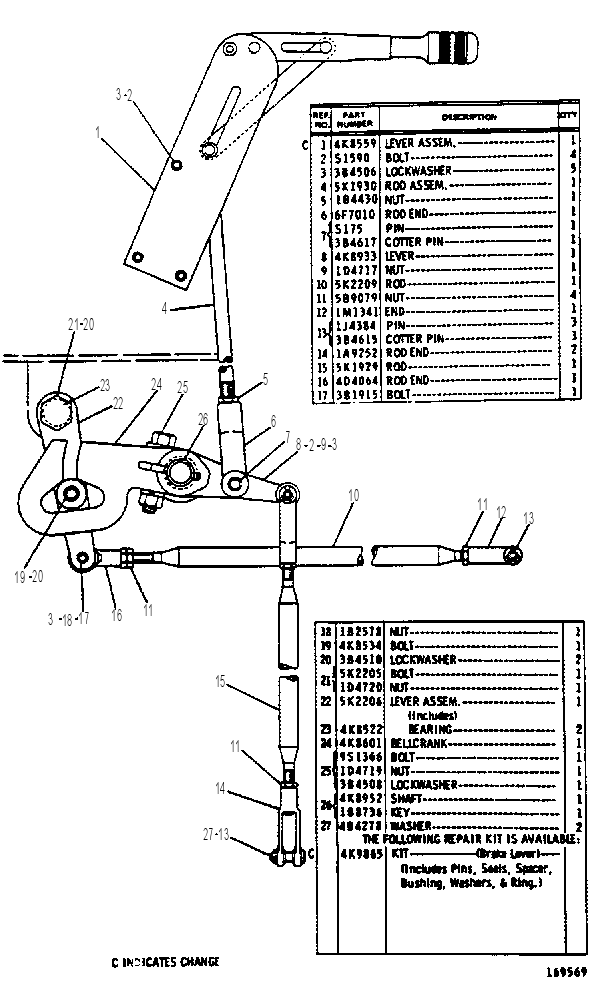 PARKING BRAKE CONTROL 5K2204 CAT