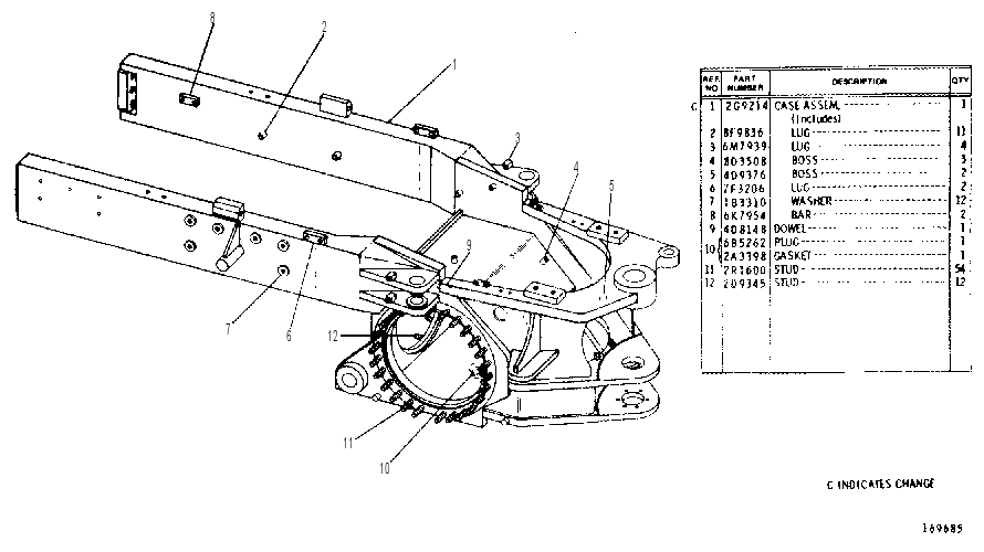 Корпус с рамой 8D6760 CAT