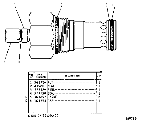 Клапан предохранительный 8J5800 CAT