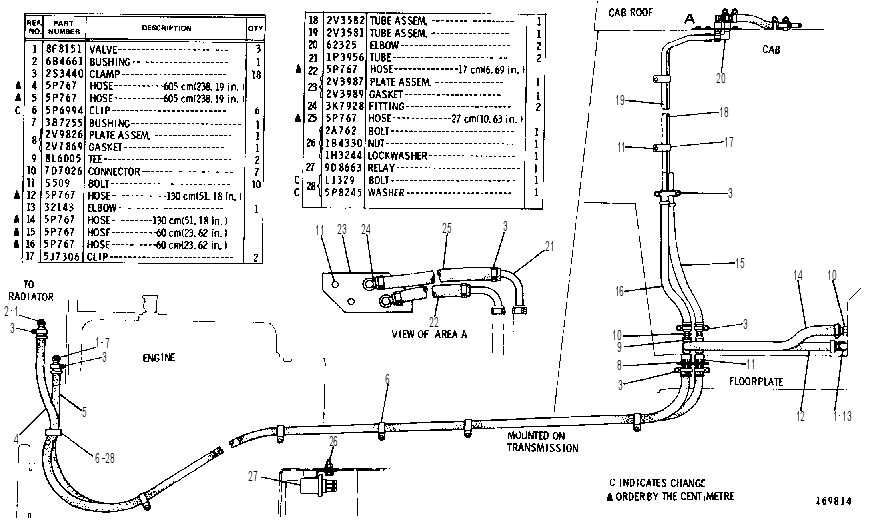 HEATER LINES GROUP 3V6678 CAT