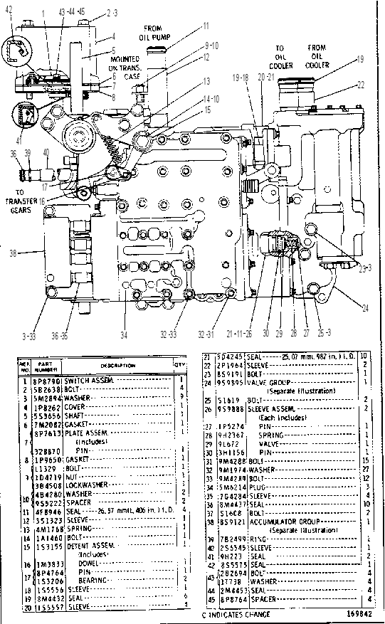 Управление гидравликой трансмиссии 7G2773 CAT