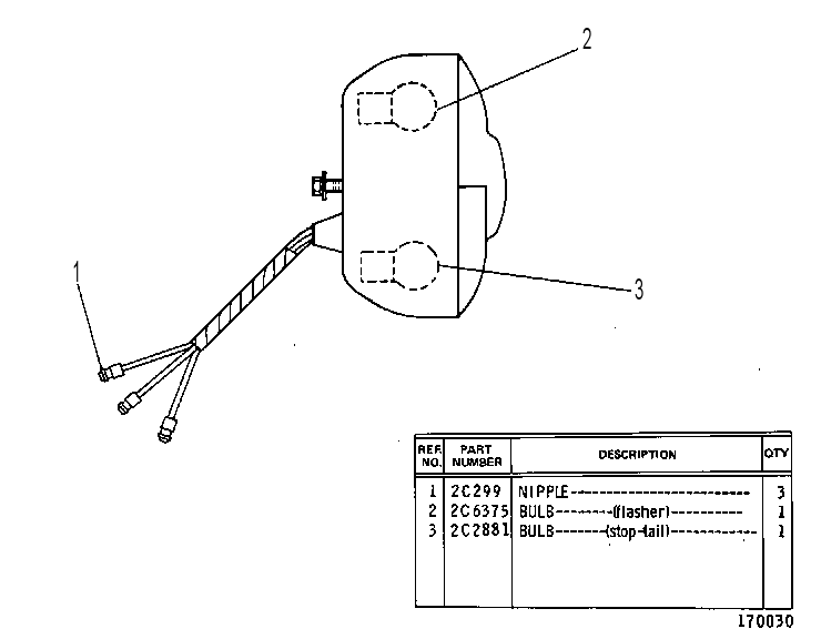 LAMP AS-FLASHER 2C8279 CAT