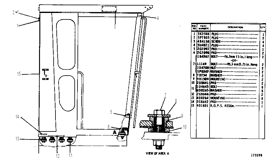 Каркас безопасности (ROPS) 2G9930 CAT