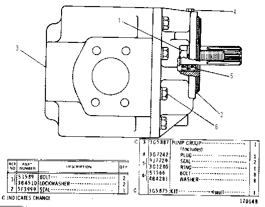 Насос шестерённый 9D2287 CAT
