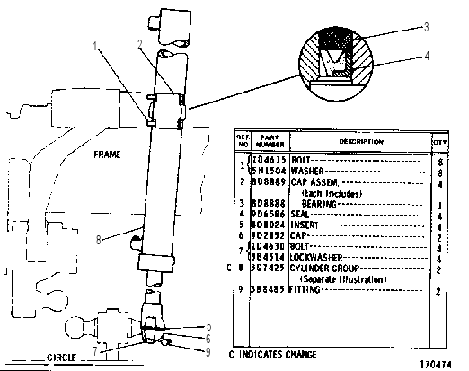 CYLINDER & MOUNTING GP 8D4945 CAT
