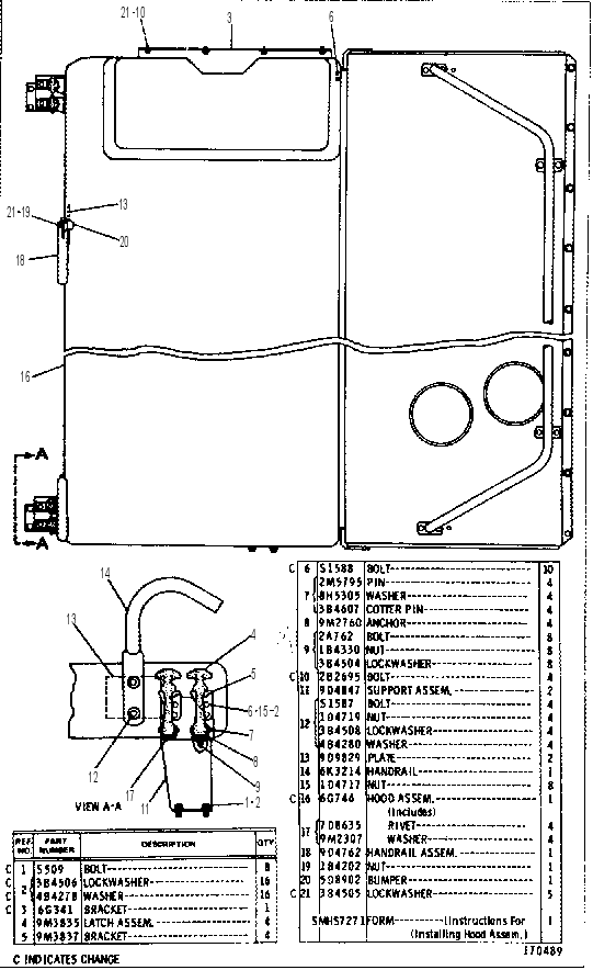 Капот 9D5040 CAT
