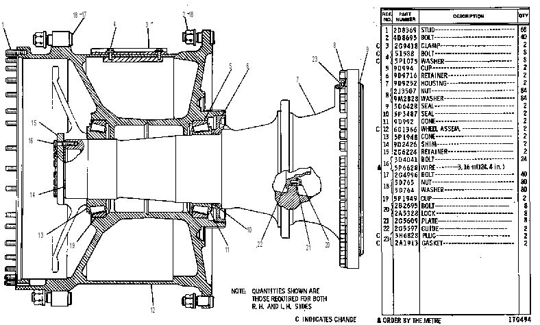 WHEEL GP-REAR 9D5800 CAT