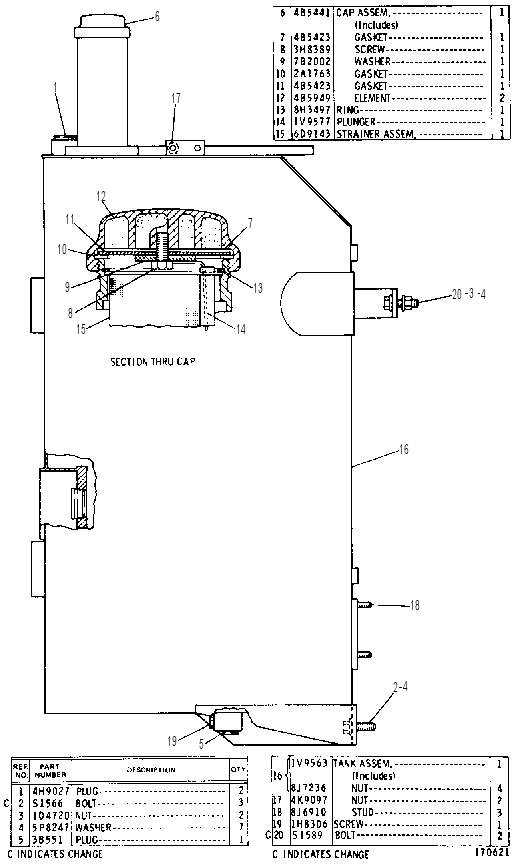 Бак топливный 1V9562 CAT