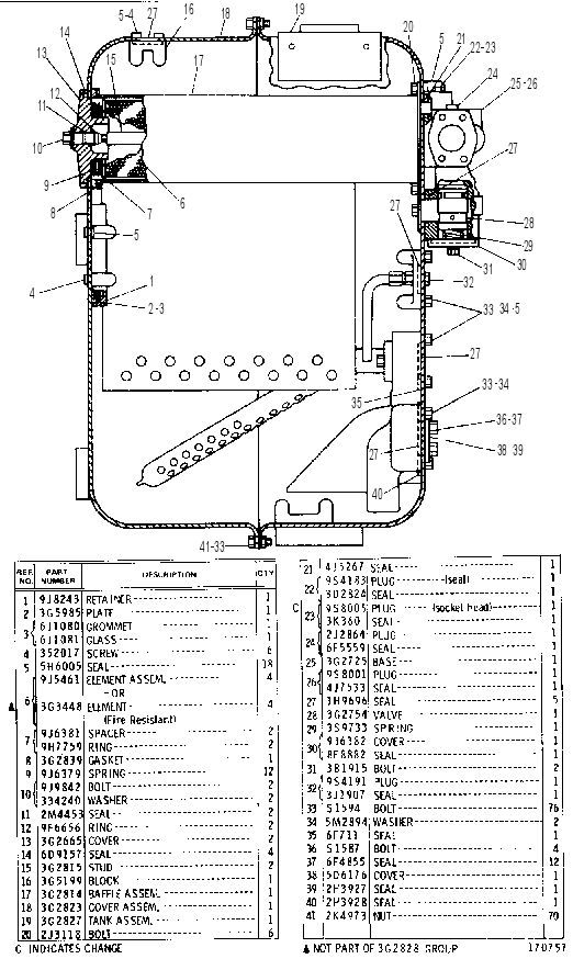 Бак с фильтром 3G2828 CAT
