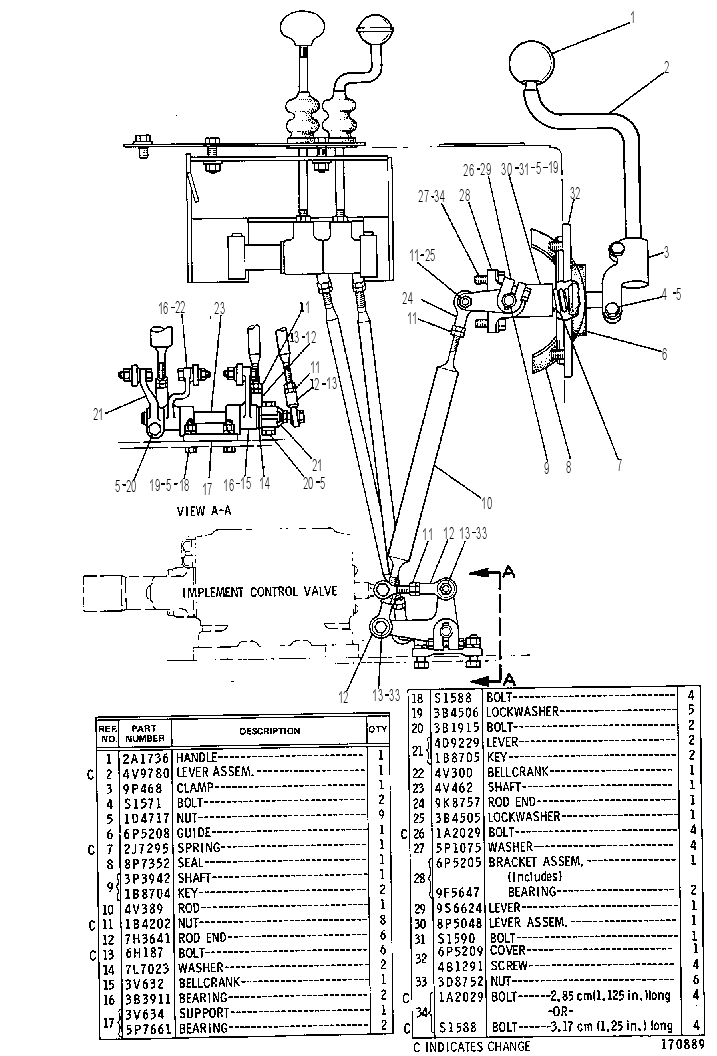 Управление гидравликой ручное 4V0441 CAT