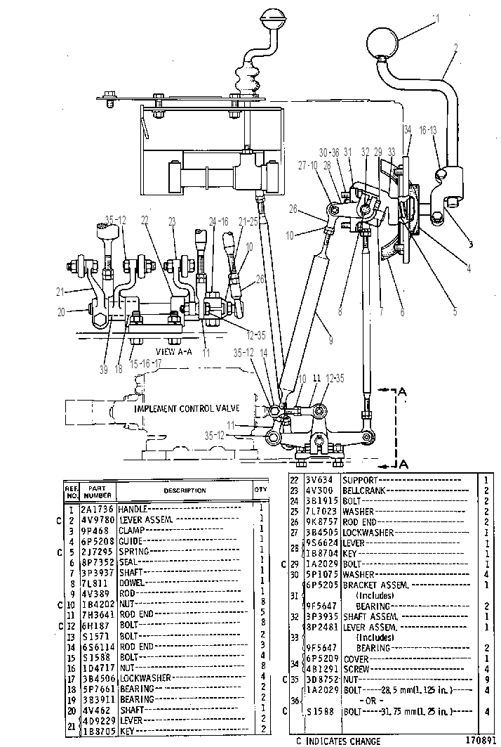 Управление гидравликой ручное 4V0442 CAT