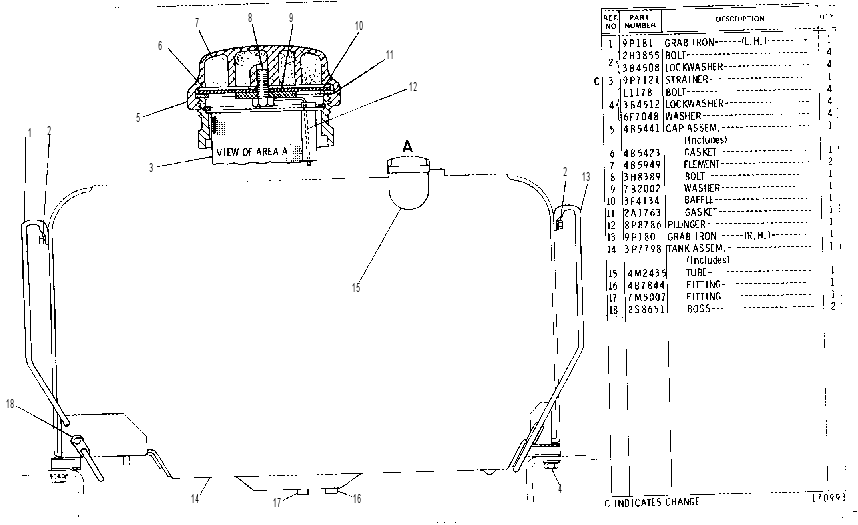 FUEL TANK GROUP 3P7675 CAT