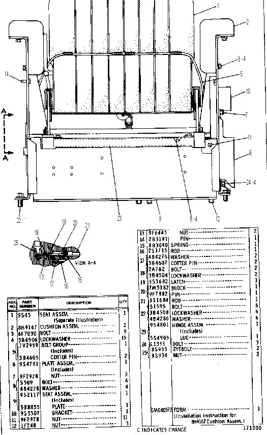 Сиденье 3S0729 CAT