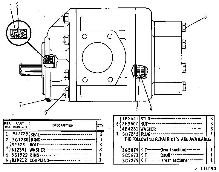 Насос шестерённый 3G7610 CAT