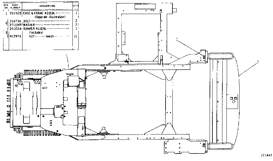 CASE AND FRAME ASSEMBLY 2G9603 CAT