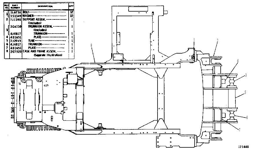 CASE AND FRAME ASSEMBLY 2G9604 CAT
