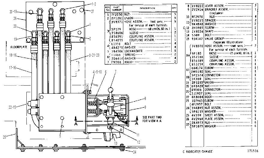 Управление гидравликой ручное 4V2651 CAT