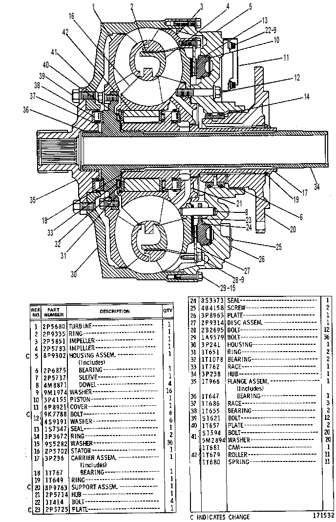 Гидротрансформатор 6P5446 CAT