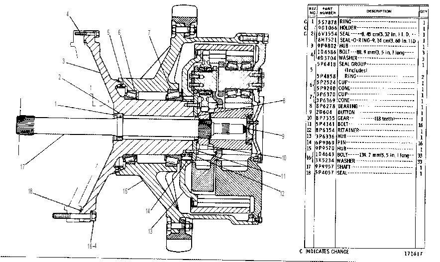 Бортовой редуктор 7G0110 CAT