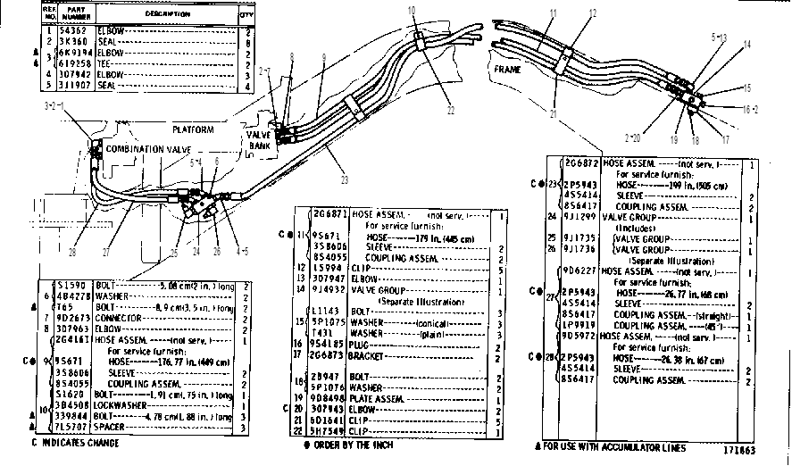 FRONT ATTACHMENT LINES GROUP 2G6970 CAT