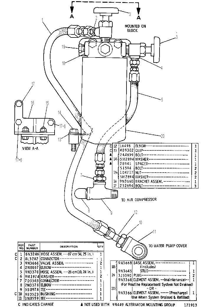 FILTER GP-WATER 9N3657 CAT