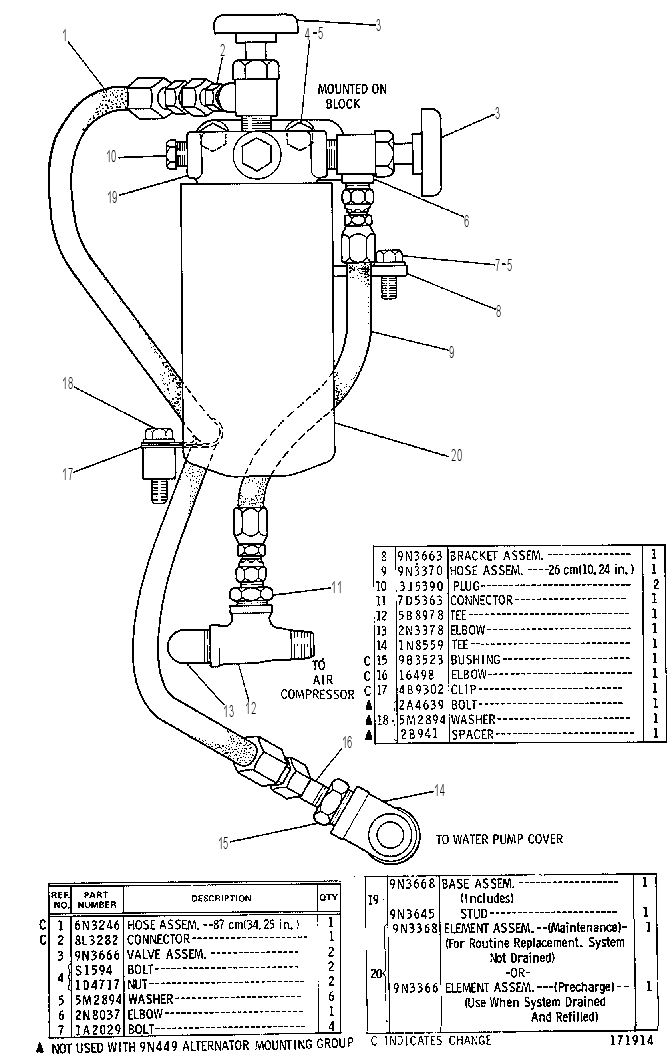FILTER GP-WATER 9N3658 CAT