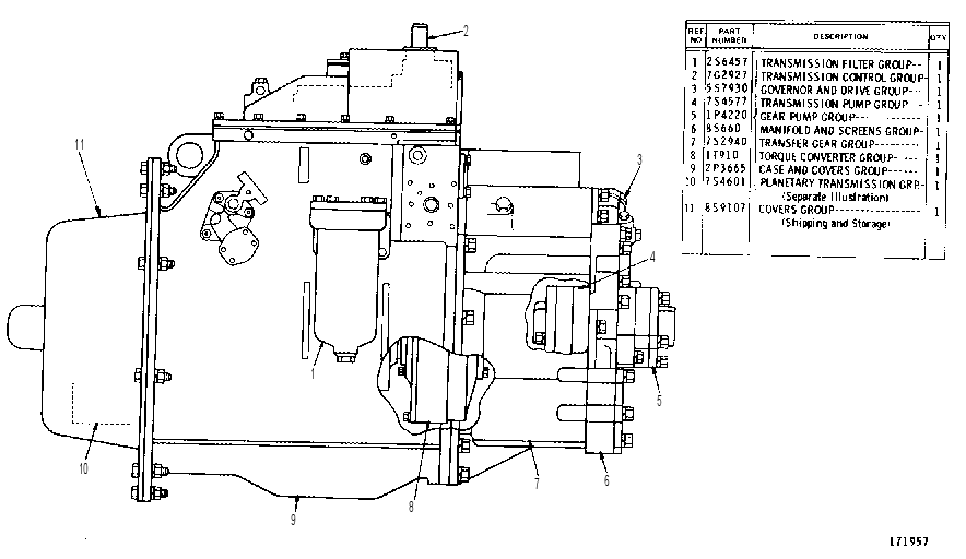 TRANSMISSION ARRANGEMENT 7G2865 CAT