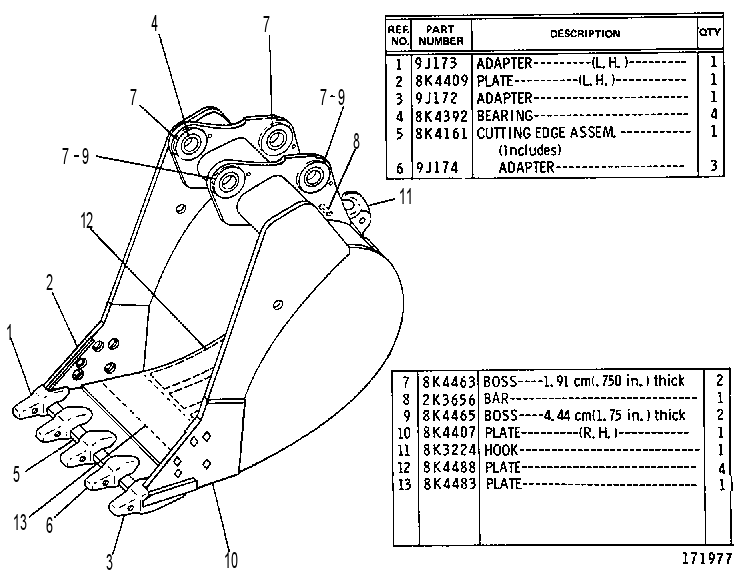 BEARING & HOE BUCKET AS 4V9002 CAT