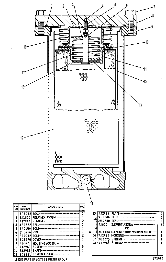 FILTER GP-EXTERNAL 3G7231 CAT