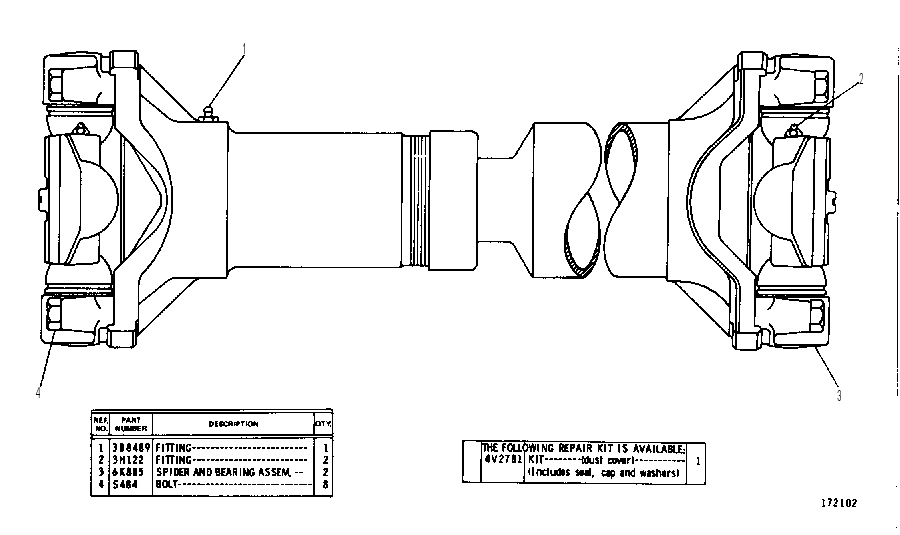 Карданный шарнир 5V0622 CAT