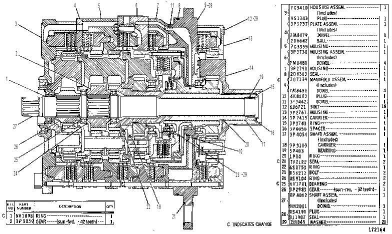 Планетарная трансмиссия 6P3761 CAT