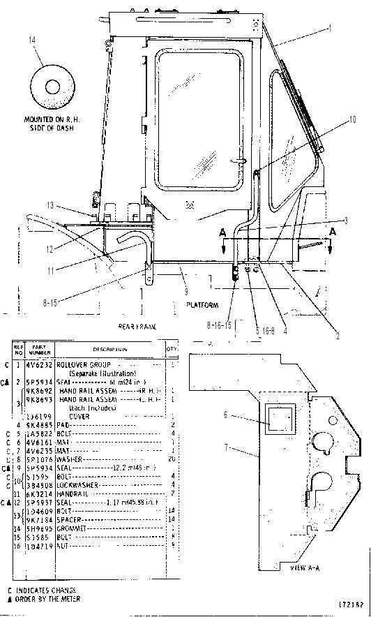 Каркас безопасности закрытый 3V2945 CAT