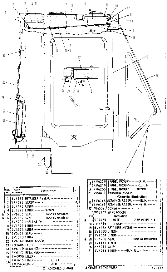 Каркас безопасности закрытый 4V6232 CAT