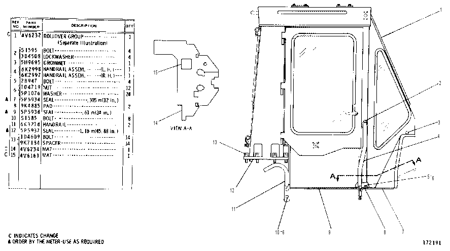 Каркас безопасности (ROPS) 3V2938 CAT