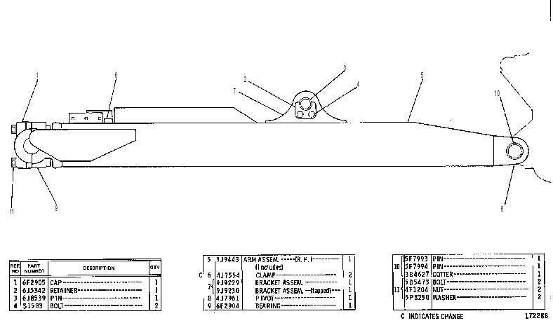 PUSH ARM GP-RH 9J9441 CAT