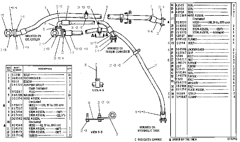 Трубопроводы маслоохладителя 9D7840 CAT
